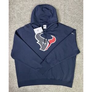 Nike Sweatshirt Therma-Fit‎ Mens XXL NFL Houston Texans Navy Blue Hoodie NEW